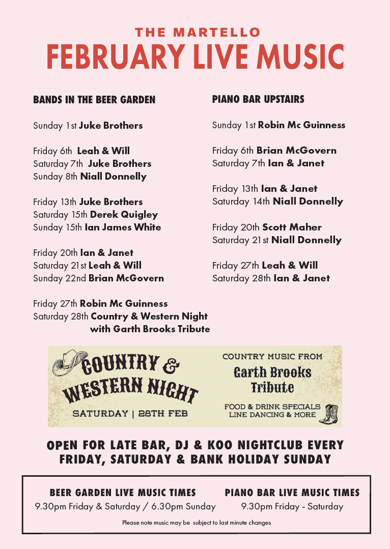 february 2026 live music